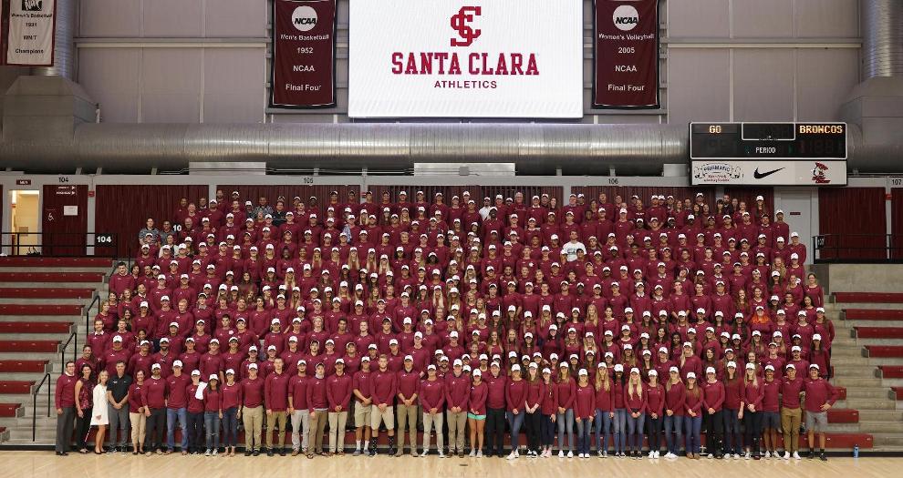 Student-athlete and department of athletics group photo