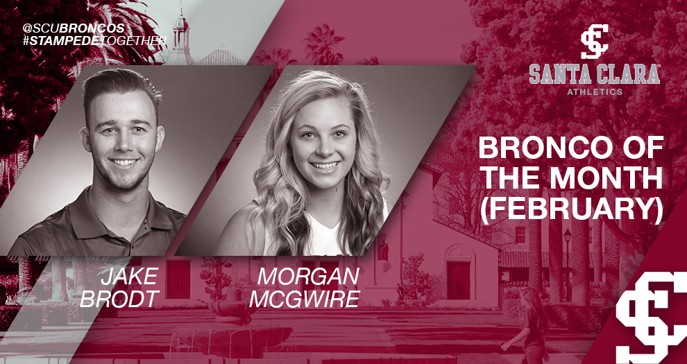 Brodt, McGwire Bring Home SAAC Broncos of the Month for February