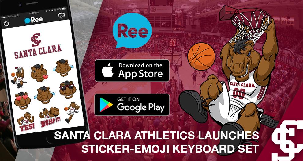 Santa Clara Athletics Launches Sticker-Emoji Set Keyboard