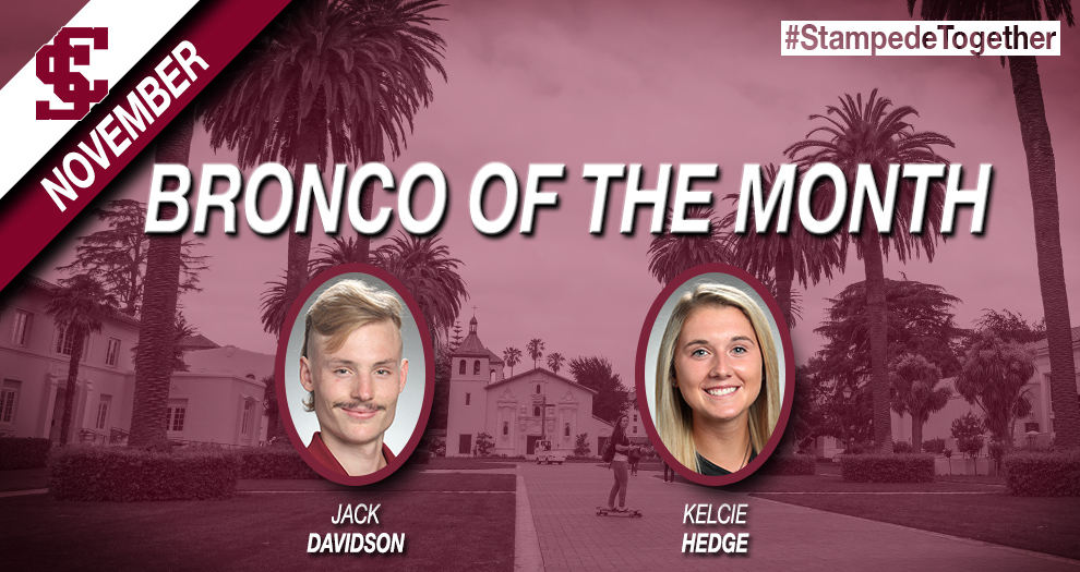 Hedge, Davidson Take Home November Bronco of the Month Honors