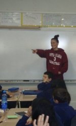 SCU Women's Basketball Takes A Time Out With St. Clare's Students