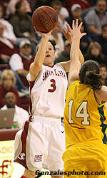 Cronk Tallies 1,000 Career Points As SCU Women's Basketball Defeats Washington State 62-52
