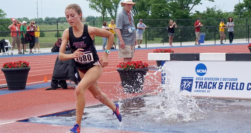 Grayson Murphy broke her own school record in the 3k Steeplechase Friday.