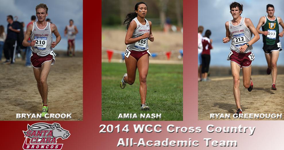 Cross Country's Nash, Crook, Greenough Named to WCC All-Academic Team; Nine Broncos Recognized in Conference Honors