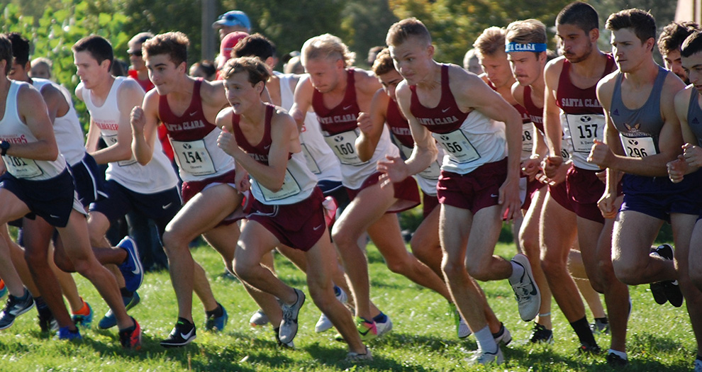 The SCU men's team is ranked 11th in the West Region ahead of one of its most competitive meets of the season at Notre Dame. (Photo: Paul Davidson)