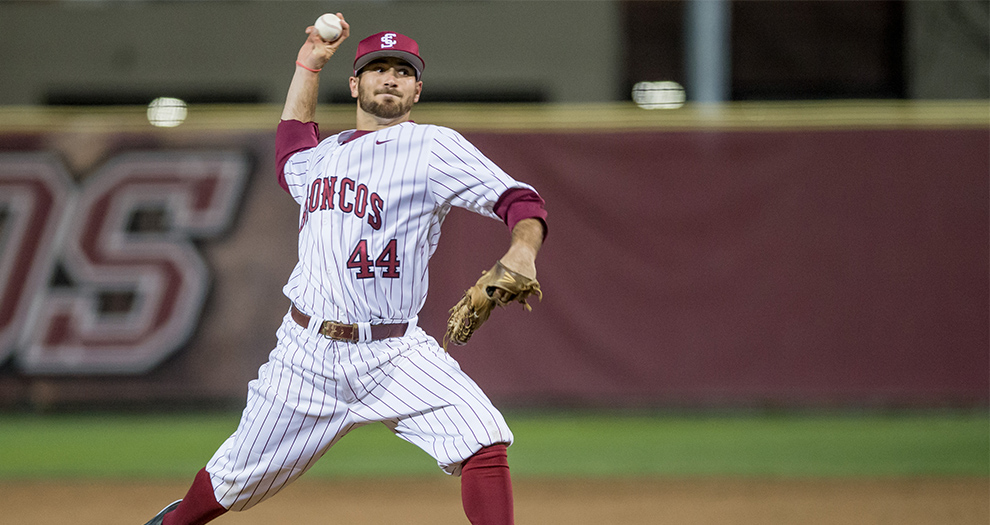 Santa Clara reliever Nick Medeiros is limiting opposing hitters to a .183 batting average.