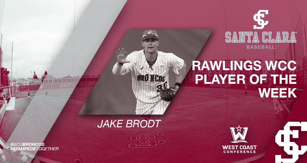 Baseball’s Brodt Named Rawlings WCC Player of the Week