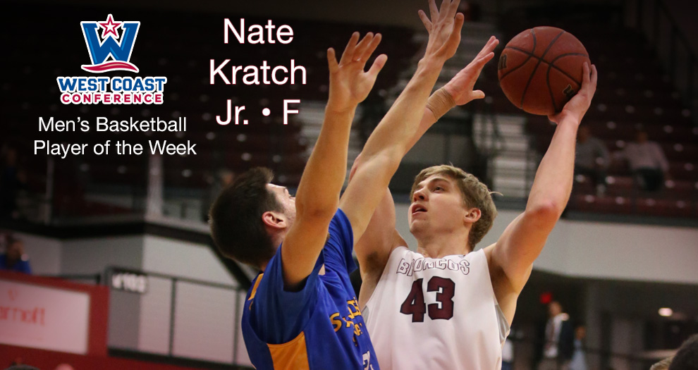 Kratch Named West Coast Conference Men’s Basketball Player of the Week