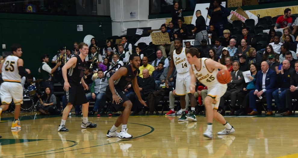 Men’s Basketball Rally Falls Short, San Francisco Holds on for 61-58 Victory