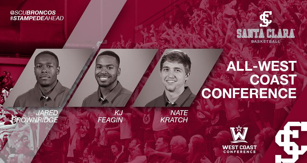 Three Men’s Basketball Players Earn All-WCC Honors
