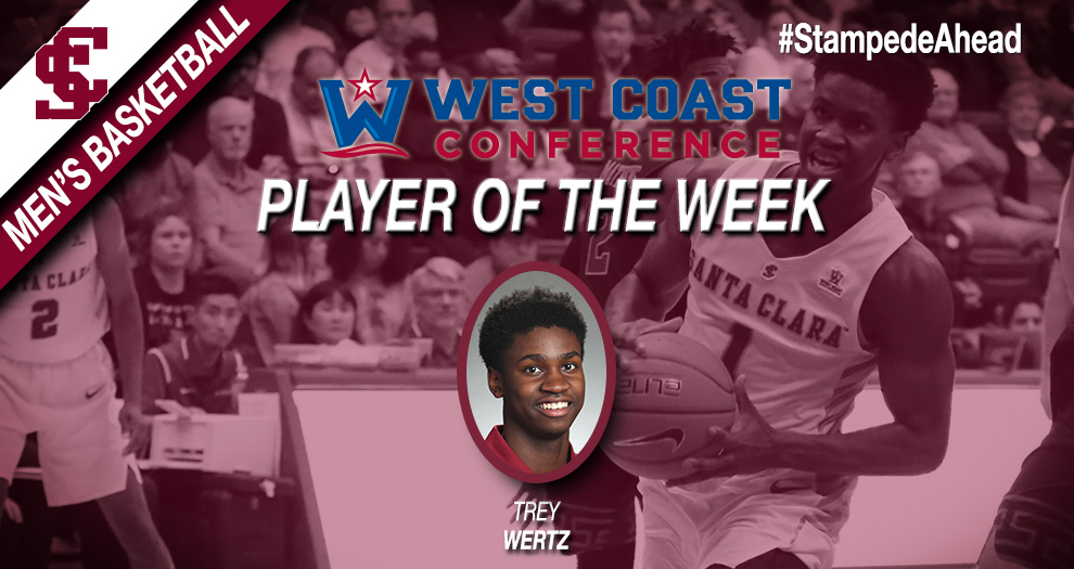 Men's Basketball Freshman Guard Earns West Coast Conference Player of the Week
