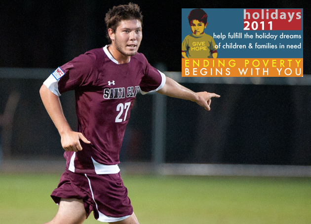 SCU Soccer’s Eric Masch Needs Your Help Fighting Poverty in Silicon Valley!