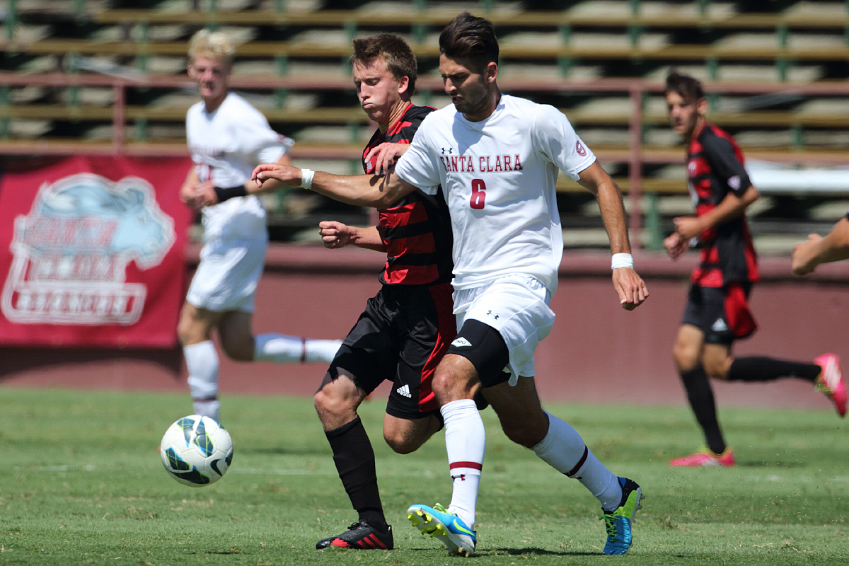 Men's Soccer Holds to a 1-1 Draw Against Defending WCC Champs