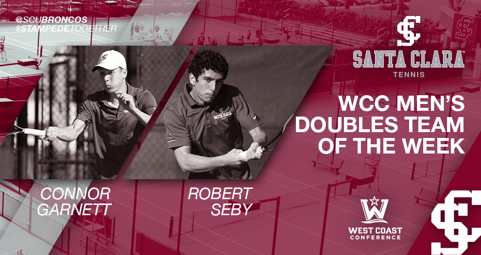 Men’s Tennis’ Garnett and Seby Named WCC Doubles Team of the Week