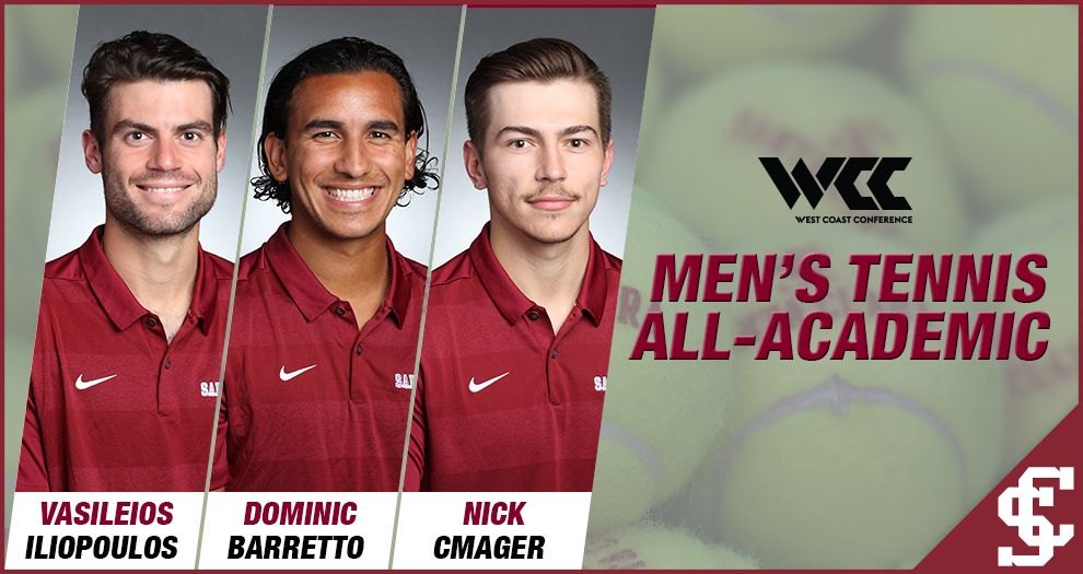 Men’s Tennis Trio Garners WCC All-Academic Honors
