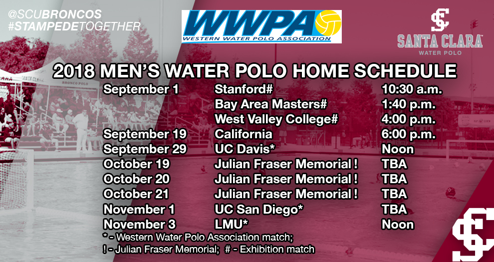 Men’s Water Polo Schedule Announced