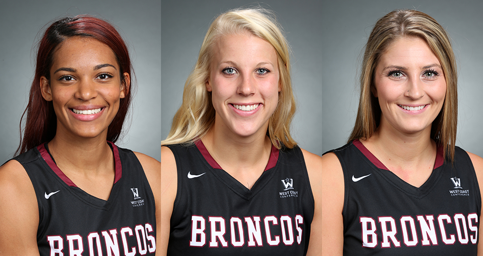 Three Women's Basketball Players Honored by WCC for Academic Work