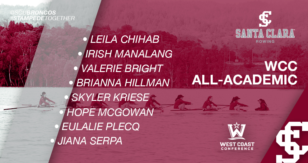 Chihab, Manalang Lead List of Eight Women's Rowers Named Academic All-WCC