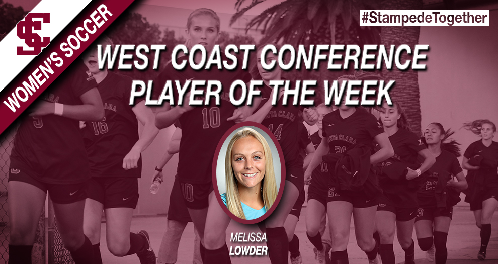Lowder Nabs WCC Women's Soccer Player of the Week Honors