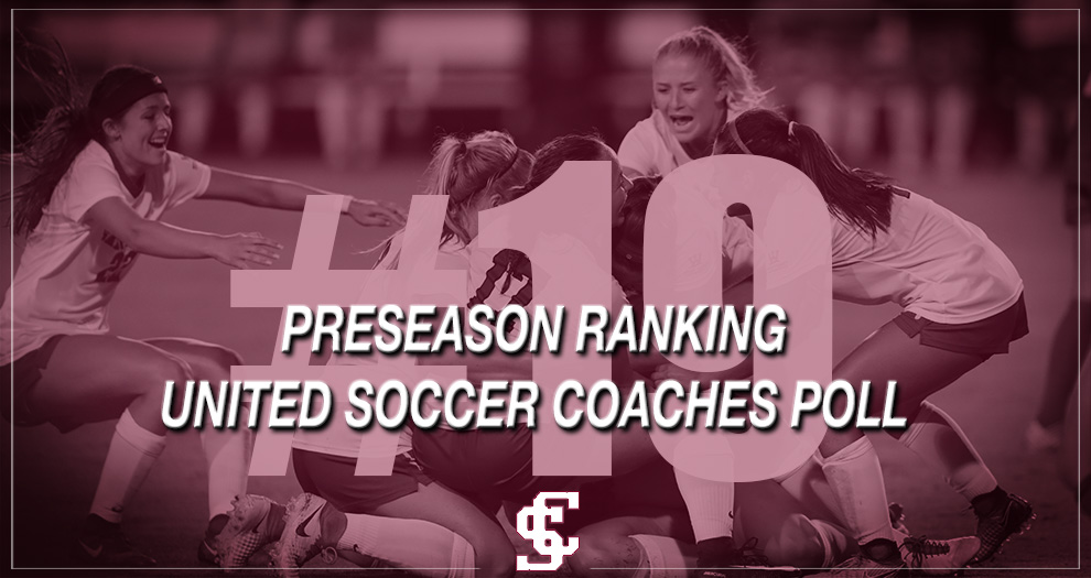 Women's Soccer Ranked No. 19 in Preseason United Soccer Coaches Poll