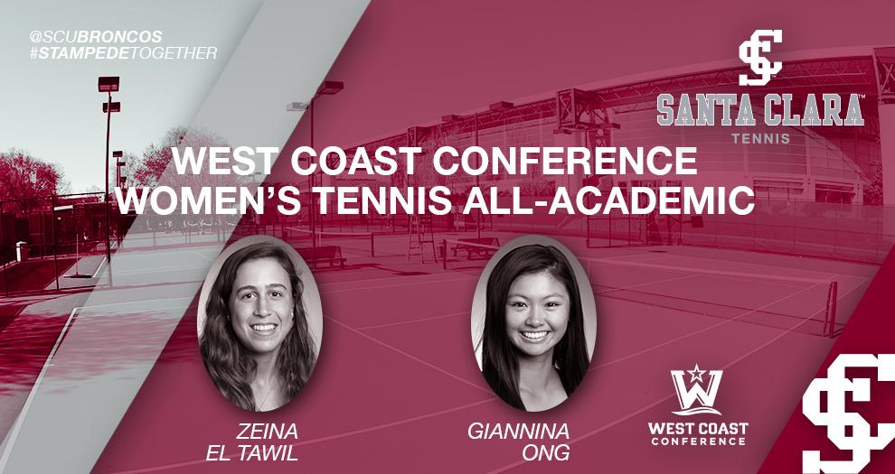 Two Women’s Tennis Players Garner Academic All-WCC Honors