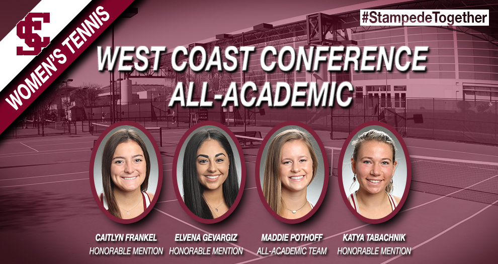 Four Women’s Tennis Players Garner Academic All-WCC Honors