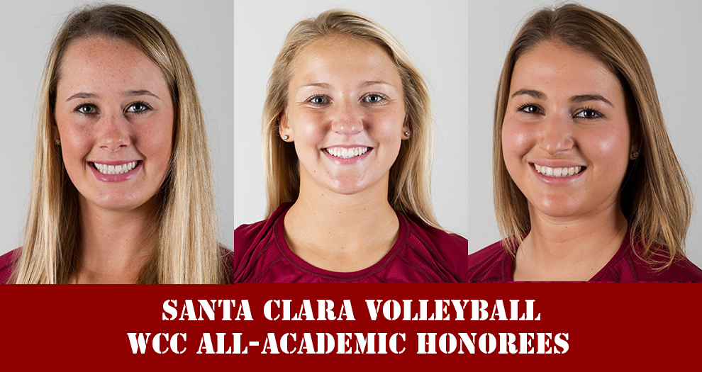 Three Bronco Volleyball Players Named to WCC All-Academic Teams