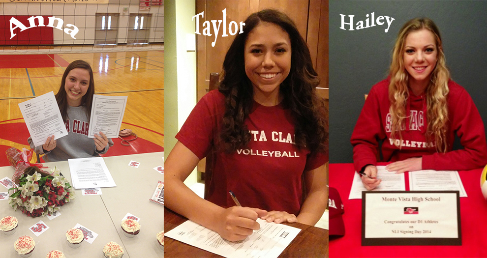 Welcome! Santa Clara Volleyball Signs Three To National Letters Of Intent