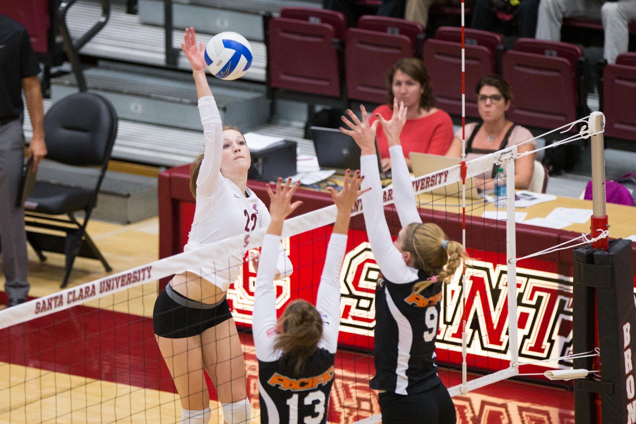 Volleyball Battles To Defeat Portland In Four
