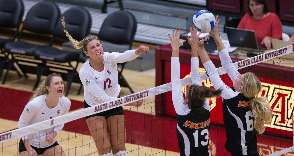 Volleyball Defeats Pacific In Three To Open Home WCC Play