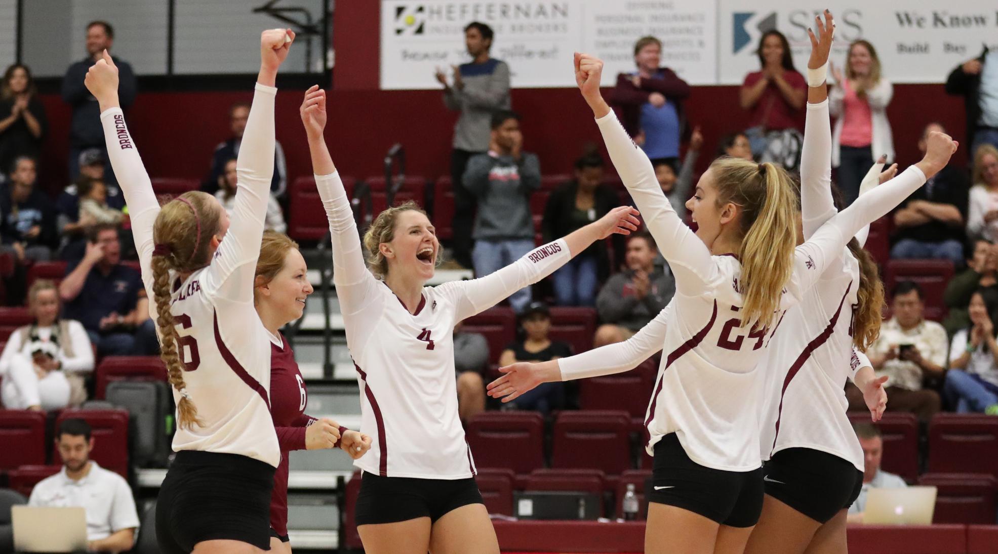 Volleyball Rallies to Down Gonzaga, 3-1, Saturday