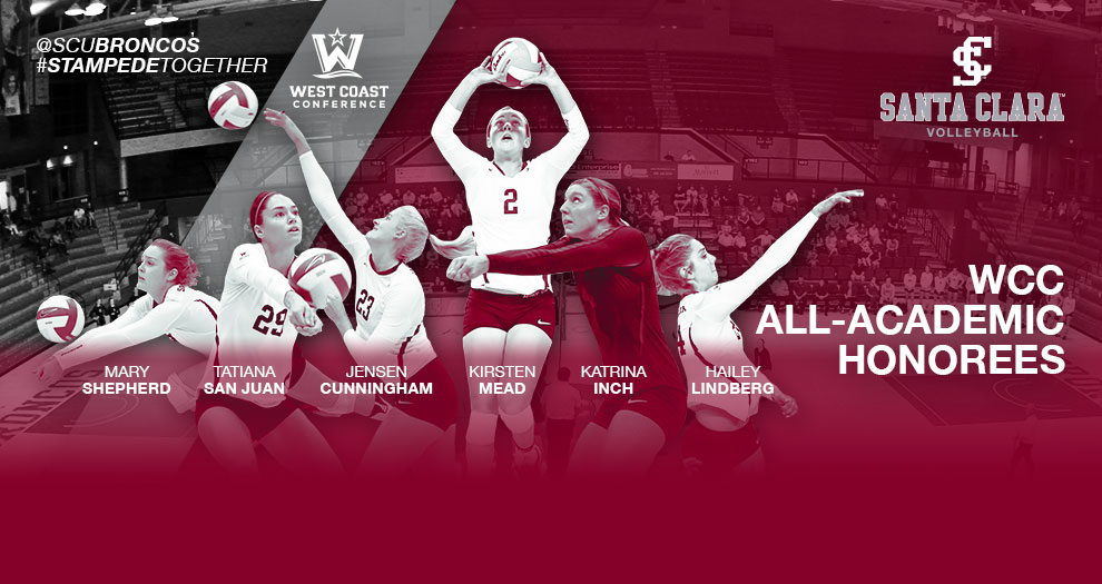 Volleyball Leads WCC with Six All-Academic Selections