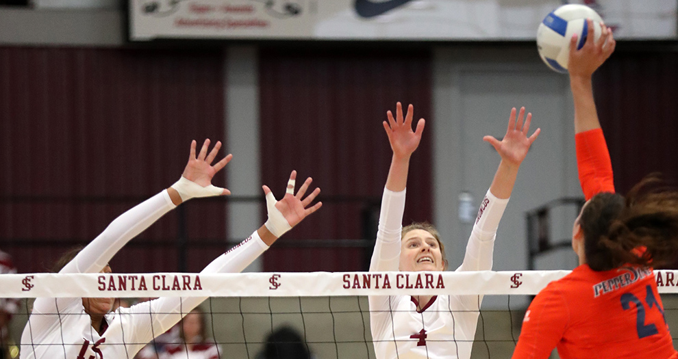Volleyball Begins Road Swing with Loss at Pepperdine