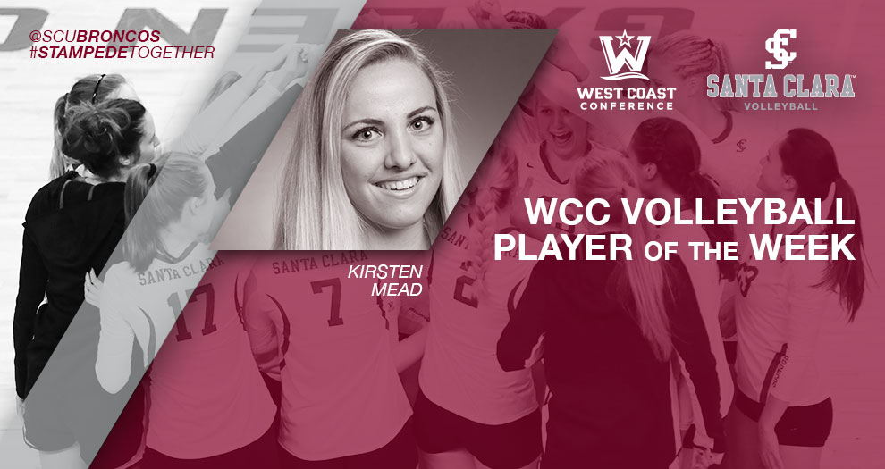 Mead Named WCC Player of the Week; Volleyball Receives Votes in AVCA Poll