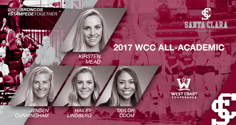 Mead Named to Third Straight WCC Volleyball All-Academic Team; Four Broncos Recognized