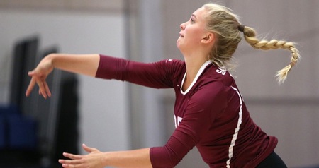 Michelle Gajdka led the Broncos in kills during each of the team's two matches on Saturday.