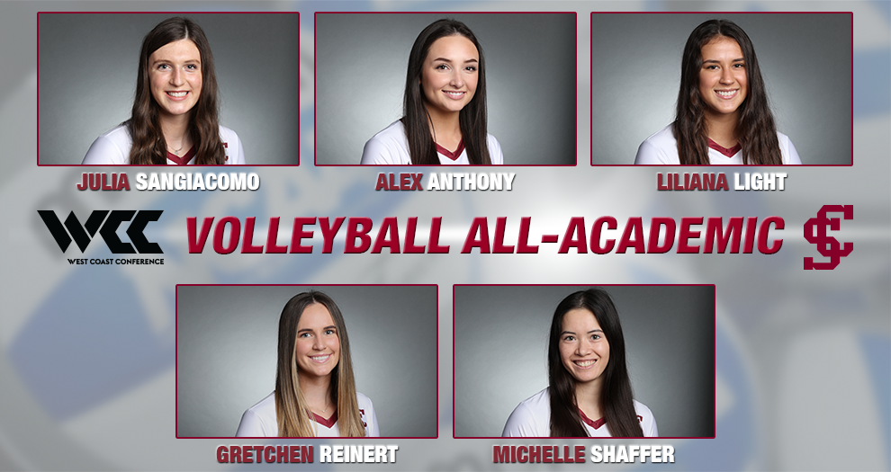 Volleyball Recognized with Five WCC All-Academic Honors