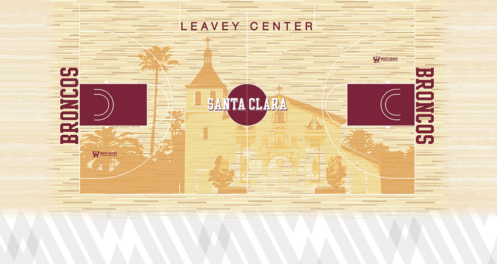 Santa Clara Athletics Unveils Leavey Center Floor Design