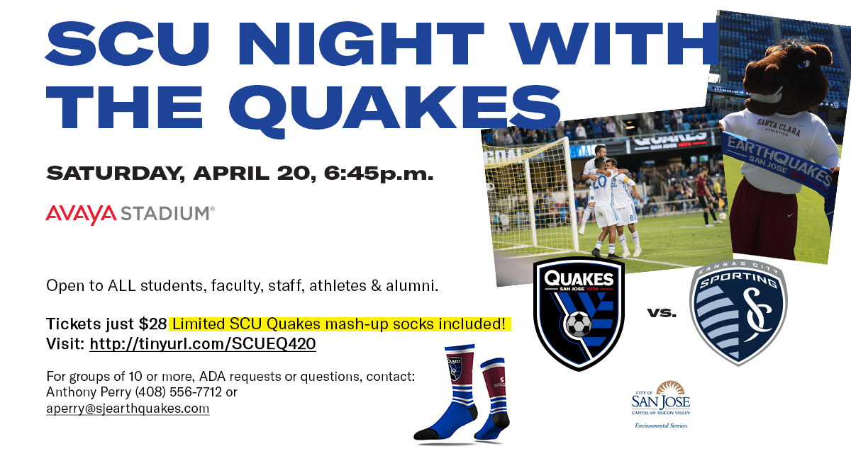 College Night with the San Jose Earthquakes Set for April 20