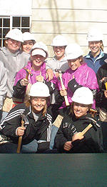 Women's Soccer Helps Needy With Habitat For Humanity