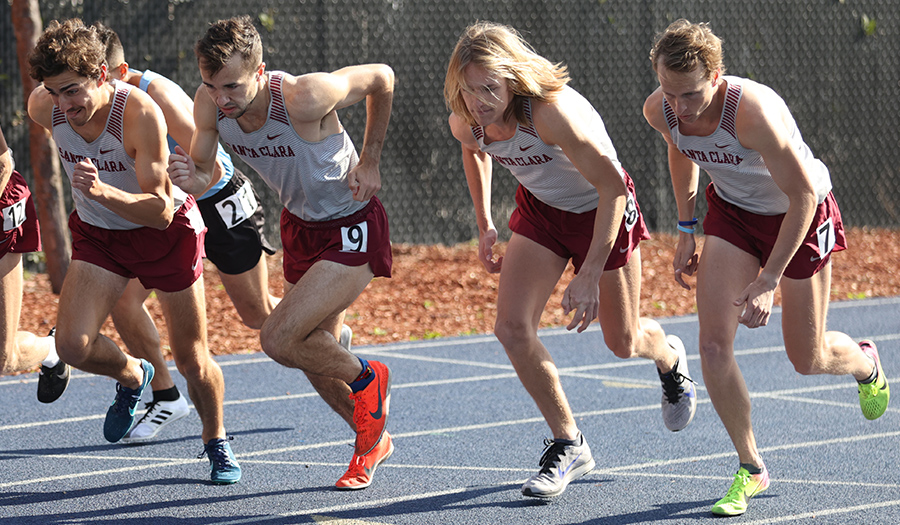 Santa Clara's men are set to compete at 800m, 1,500m, 3,000m and the 4x400-meter relay on Saturday in Berkeley.