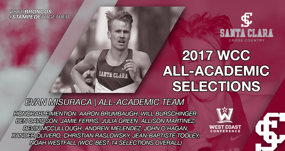 Misuraca Named to WCC All-Academic Team; Bronco Cross Leads Conference with 14 Selections