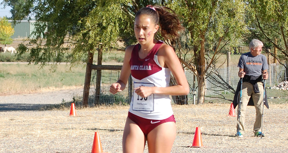 Noelani Obermeyer took 13th place at the Montana Invitational to help Santa Clara best regionally ranked Montana State as well as WCC foes Pacific and Gonzaga. (Photo: Paul Davidson)
