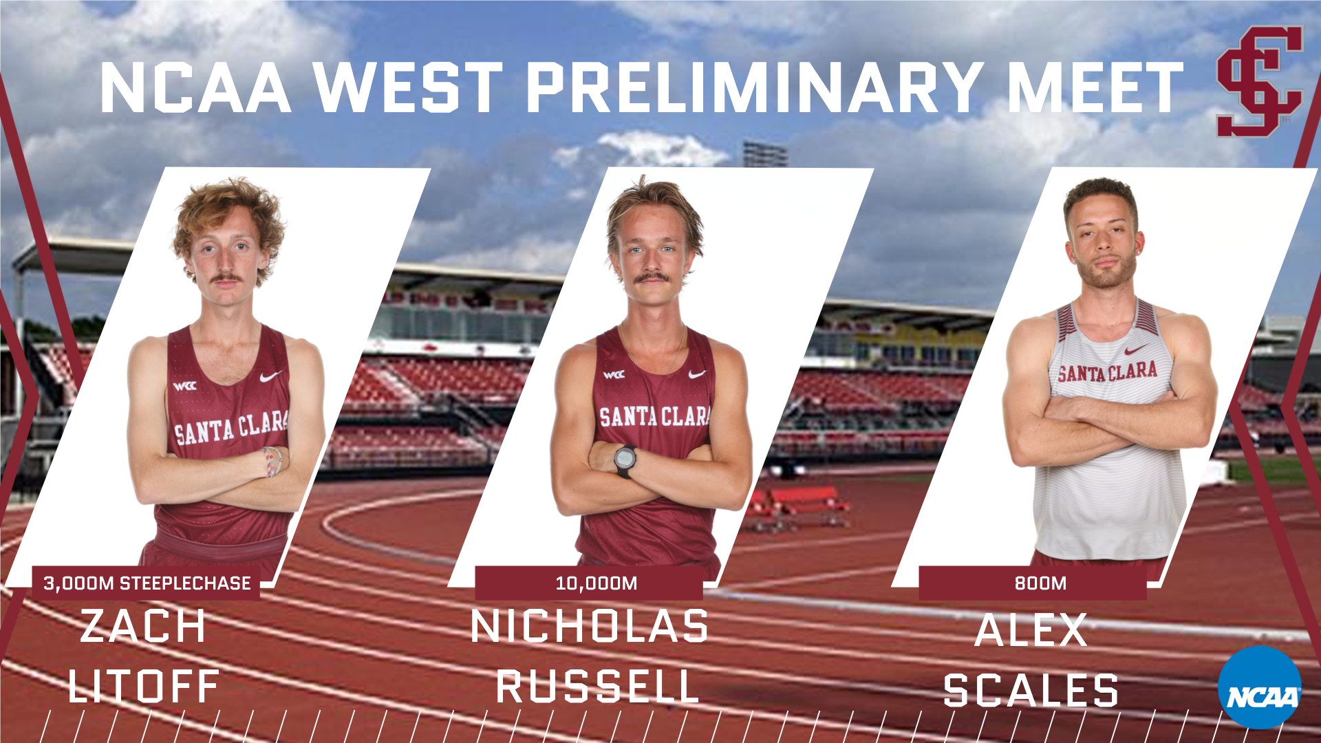 Track & Field Sends Three to NCAA West Preliminary Meet