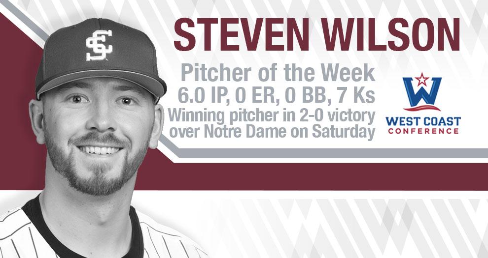 Wilson Named Rawlings WCC Pitcher of the Week