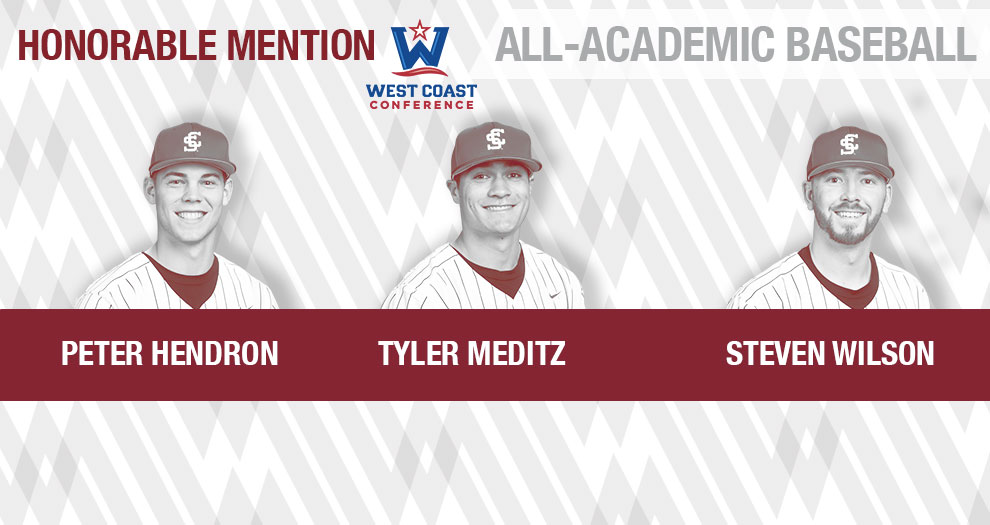 Three Baseball Players Receive WCC All-Academic Honors