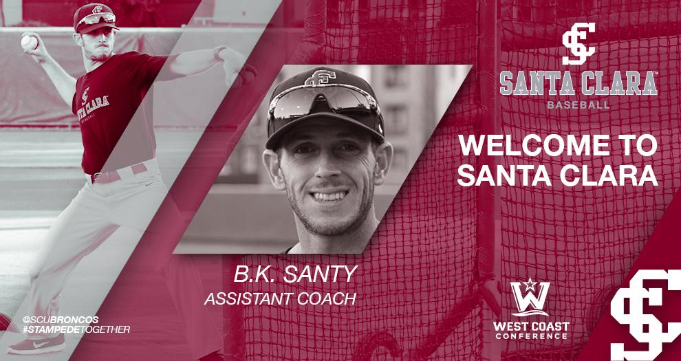 Baseball Announces Hiring of Assistant Coach B.K. Santy