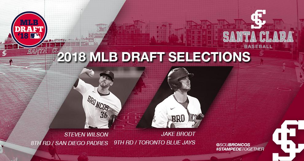Wilson and Brodt Selected In The 2018 MLB Draft