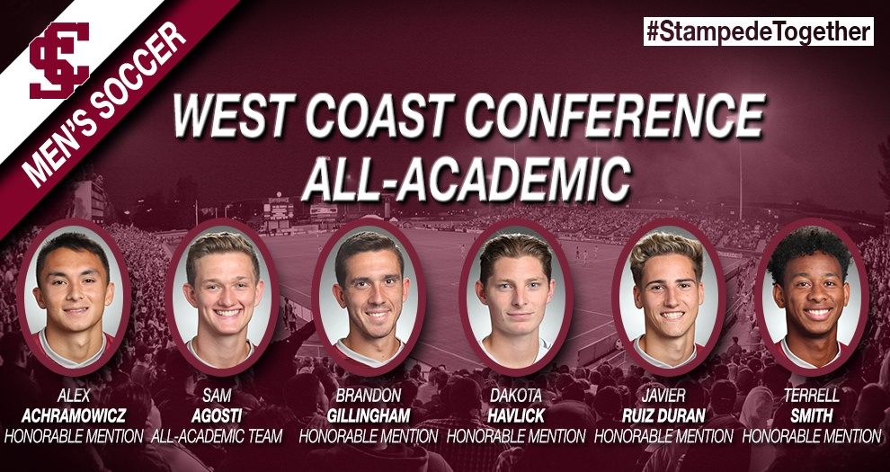 Six Men’s Soccer Players Receive WCC All-Academic Recognitions