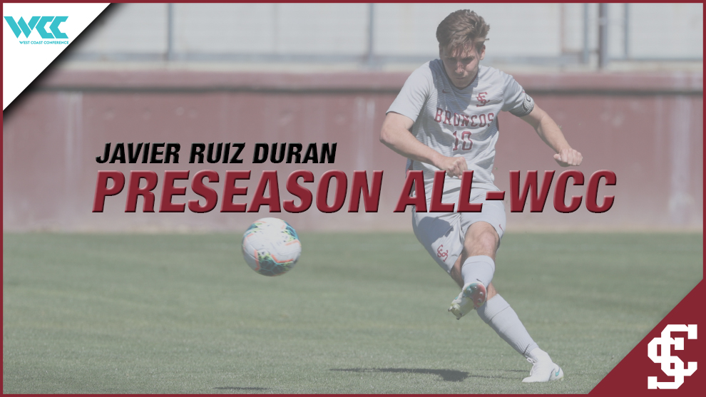 Ruiz Duran Named Preseason All-WCC for Men’s Soccer